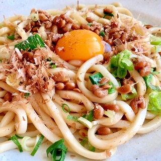 お昼にサクッと☆納豆焼うどん